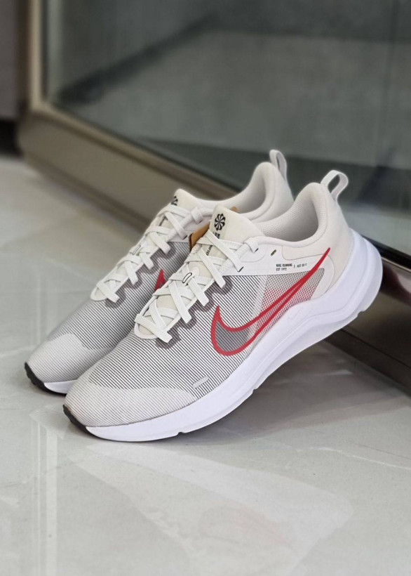 کتونی اورجینال نایک Downshifter 12 سفید قرمز | Nike Downshifter 12 DD9293‑001